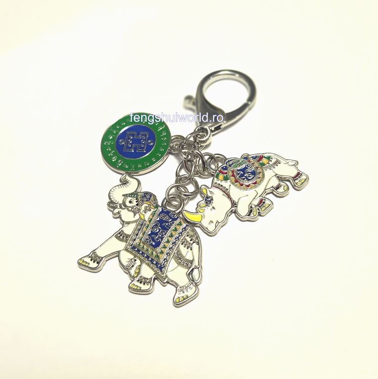 AMULETA RINOCER ȘI ELEFANT