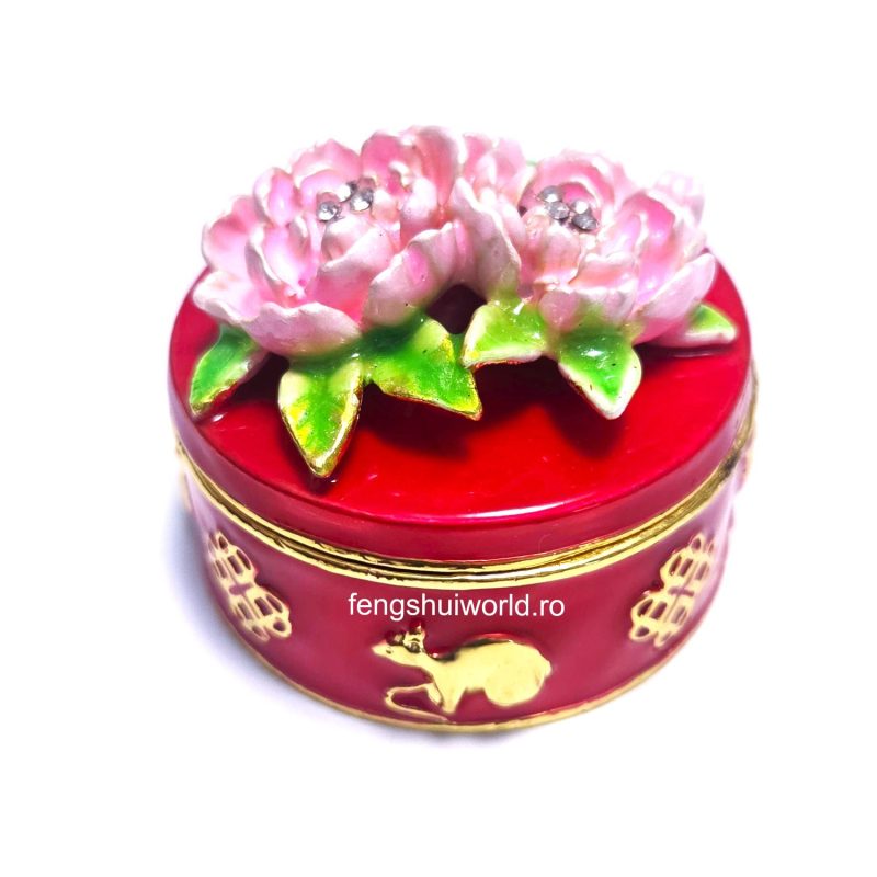 CUFĂRUL DE DRAGOSTE CU BUJOR ȘI FLOARE DE PIERSIC