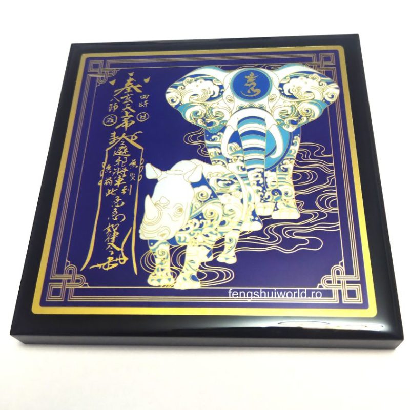 PLACA RINOCER SI ELEFANT